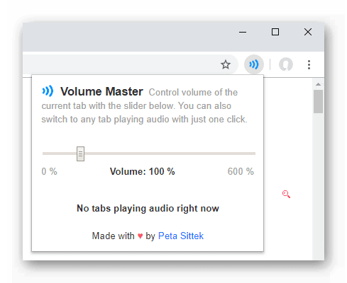 Расширение Volume Master для Google Chrome